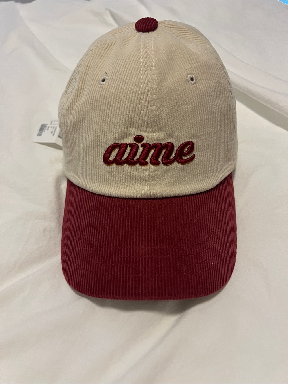(NWT) Aime Two-Tone Corduroy Baseball Cap